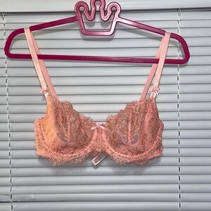 Victoria's Secret Pink Lace Bra with Adjustable Straps